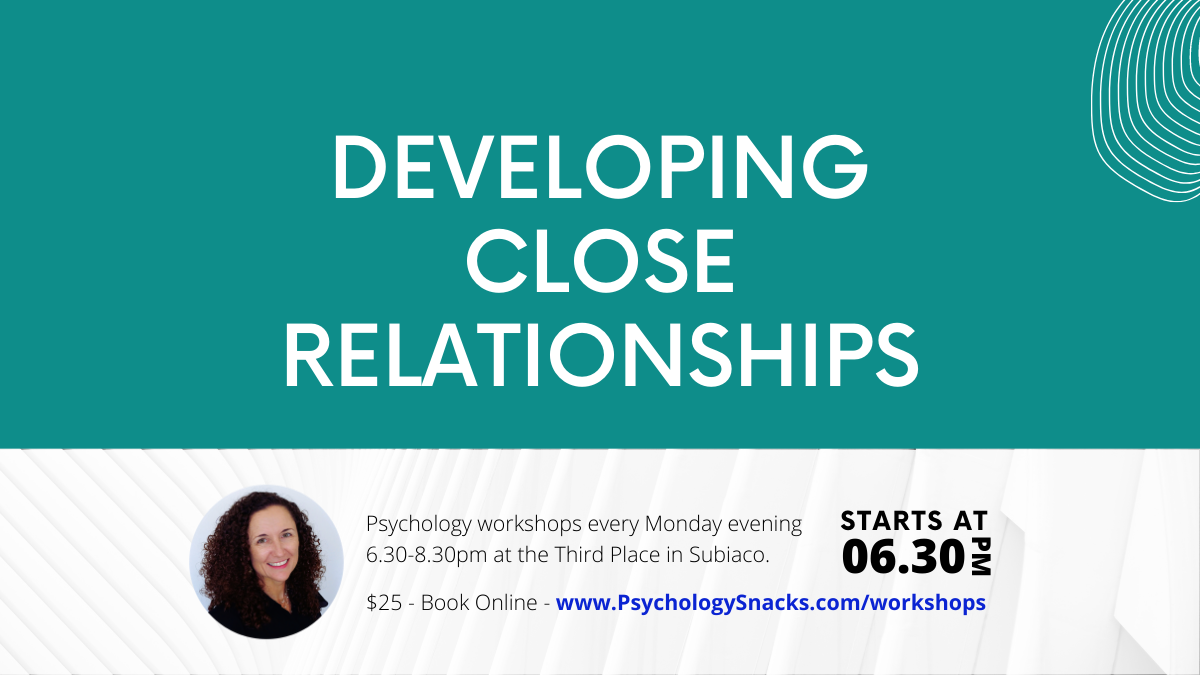 Developing Close Relationships Workshop